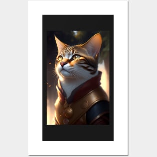 Cat in Armor - Modern Digital Art Posters and Art